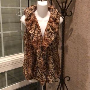 Faux Leopard vest.